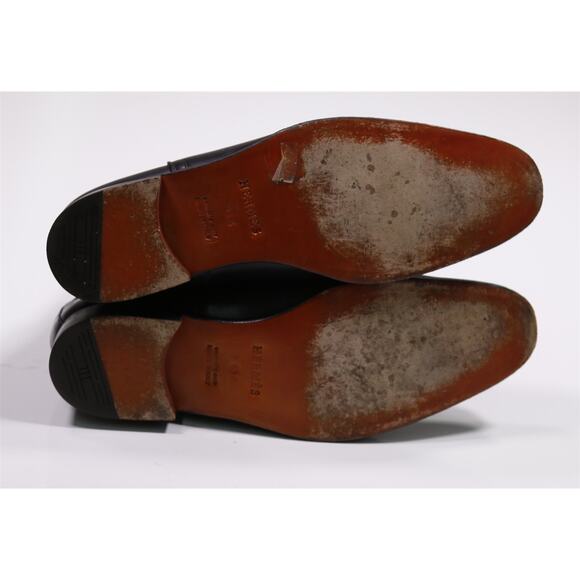 Hermes Mens Black Jodphur Leather Boots Eu 43.5 - US 10.5 +Box - Picture 10 of 12